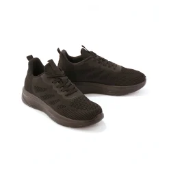 Schoenen|Schoenen Heren<Blancheporte Lichte sneakers met veters, meshtextiel zwart