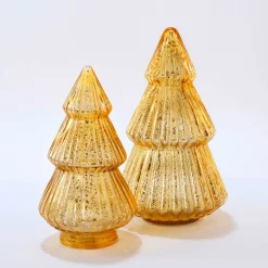Feesttafel|Lichtgevende Decoratie<Blancheporte Lichtgevende kerstboom met leds, glas goudkleurig
