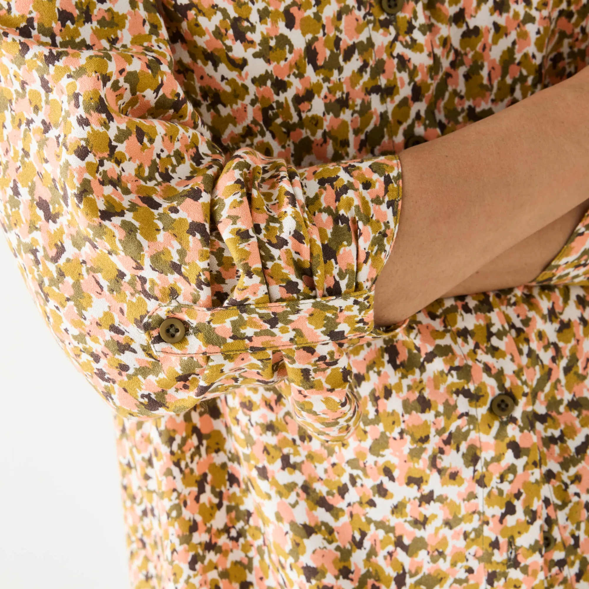 Bloes En Tuniek<Blancheporte Likethemd met minimalistische print chocolade / koraal