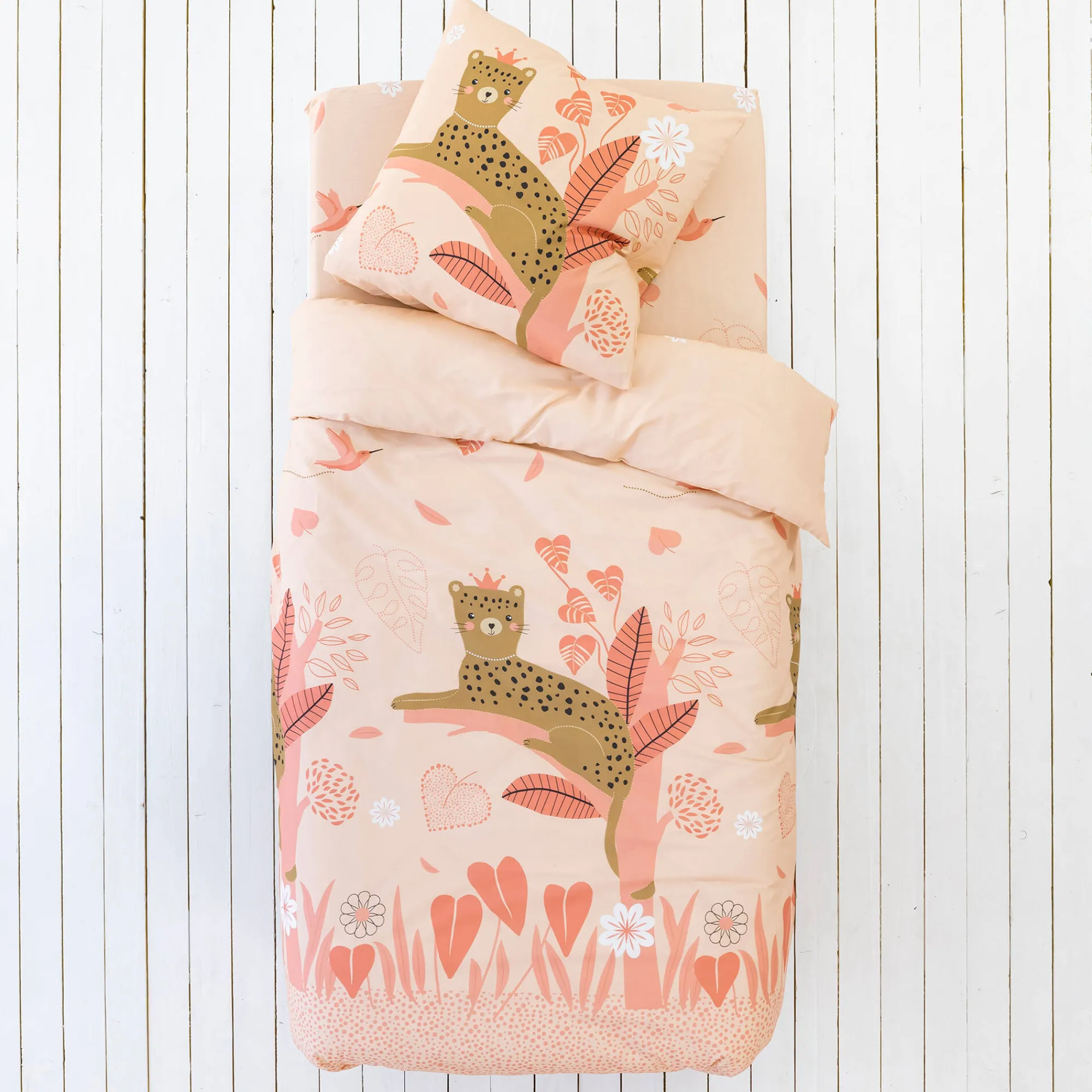 Bedlinnenset Kids|Bedlinnenset Kids<Colombine des petits Linge de lit enfant Reina imprimé 1 personne - coton roze