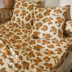 Fantasie Bedlinnen|Vlak Laken<Blancheporte Linge de lit Pedro en polycoton imprimé peau de bête zandkleur