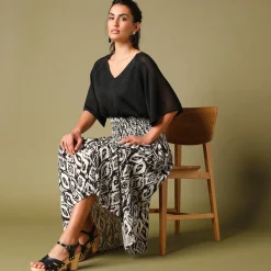 Trui En Vest<Blancheporte Loose trui in Lurex® tricot zwart
