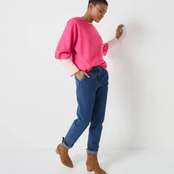 Trui En Vest<Blancheporte Loose trui met ellebooglange mouwen, zachte touch fuchsiaroze