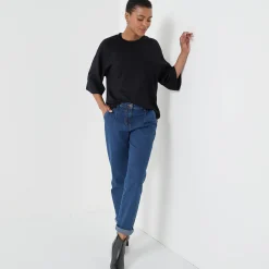 Trui En Vest<Blancheporte Loose trui met ellebooglange mouwen, zachte touch zwart