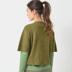 Trui En Vest<Blancheporte Loose trui met ellebooglange mouwen, mix van wol en mohair mosgroen