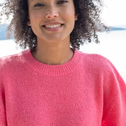Trui En Vest<Blancheporte Loose trui met ellebooglange mouwen, mix van wol en mohair roze