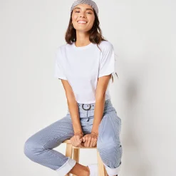 T-Shirt En Topje<Blancheporte Loose' T-shirt in katoen, effen wit