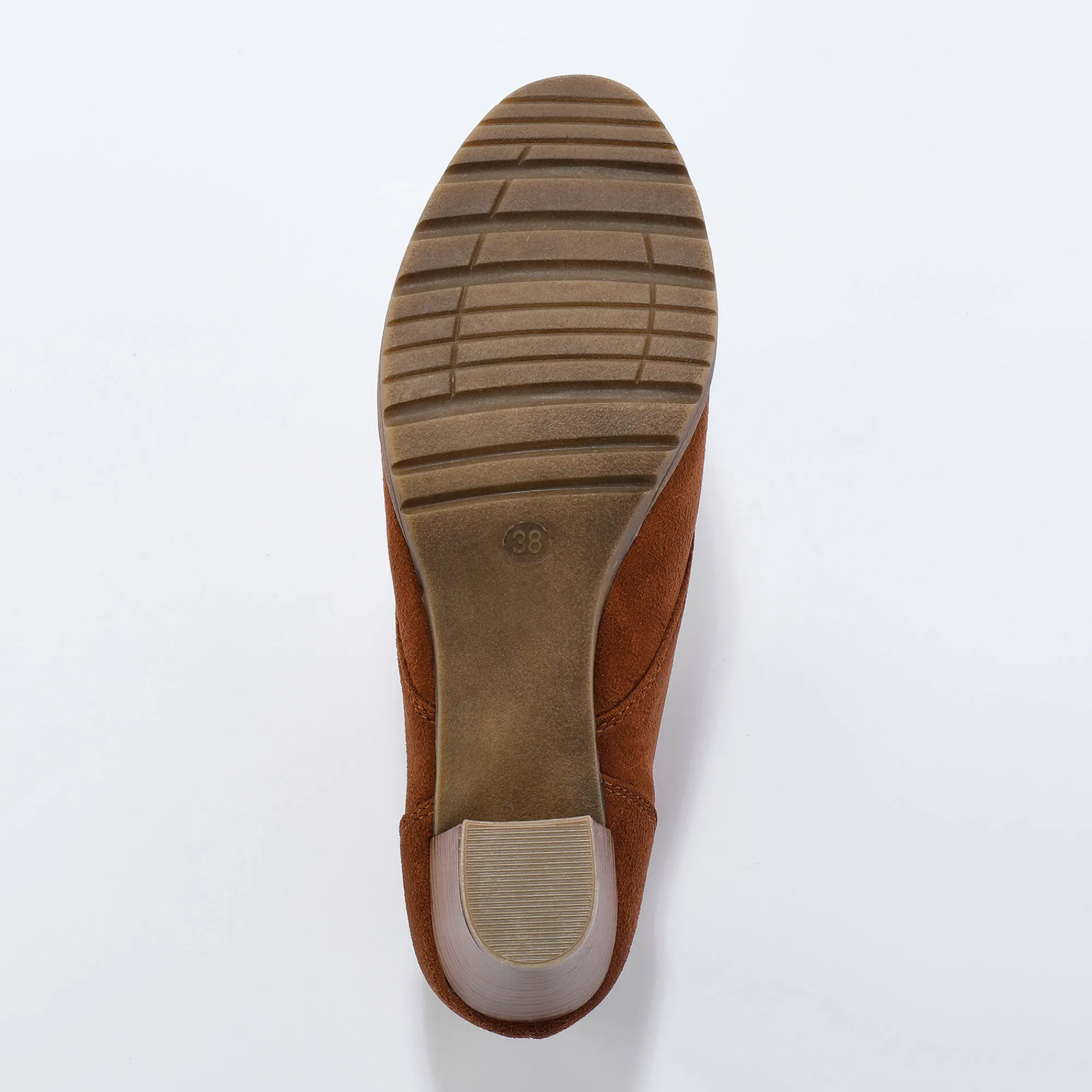 Feestelijke Schoenen|Bottines En Boots<Blancheporte Low-boots met hak in houtstijl chocolade