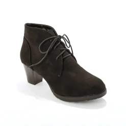 Bottines En Boots|Schoenen<Blancheporte Low-boots met hak in houtstijl zwart