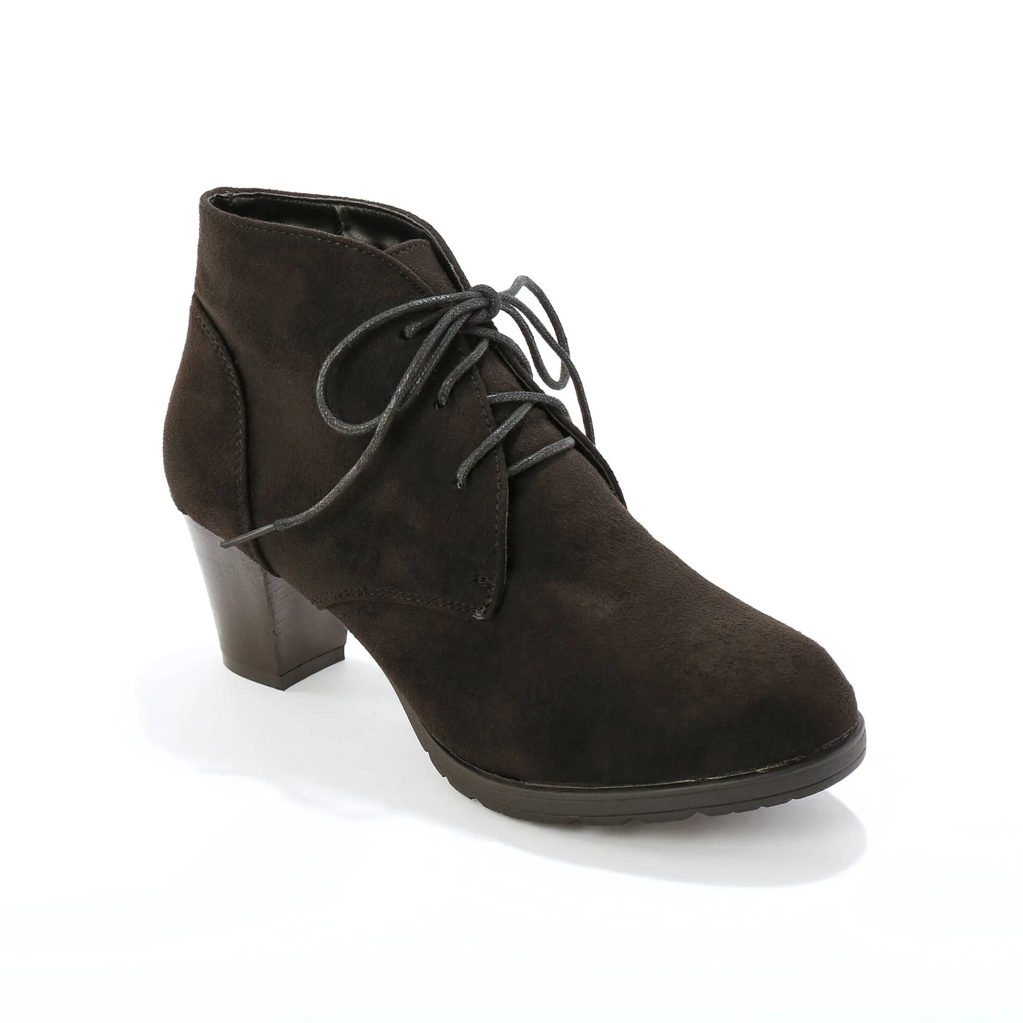 Bottines En Boots|Schoenen<Blancheporte Low-boots met hak in houtstijl zwart