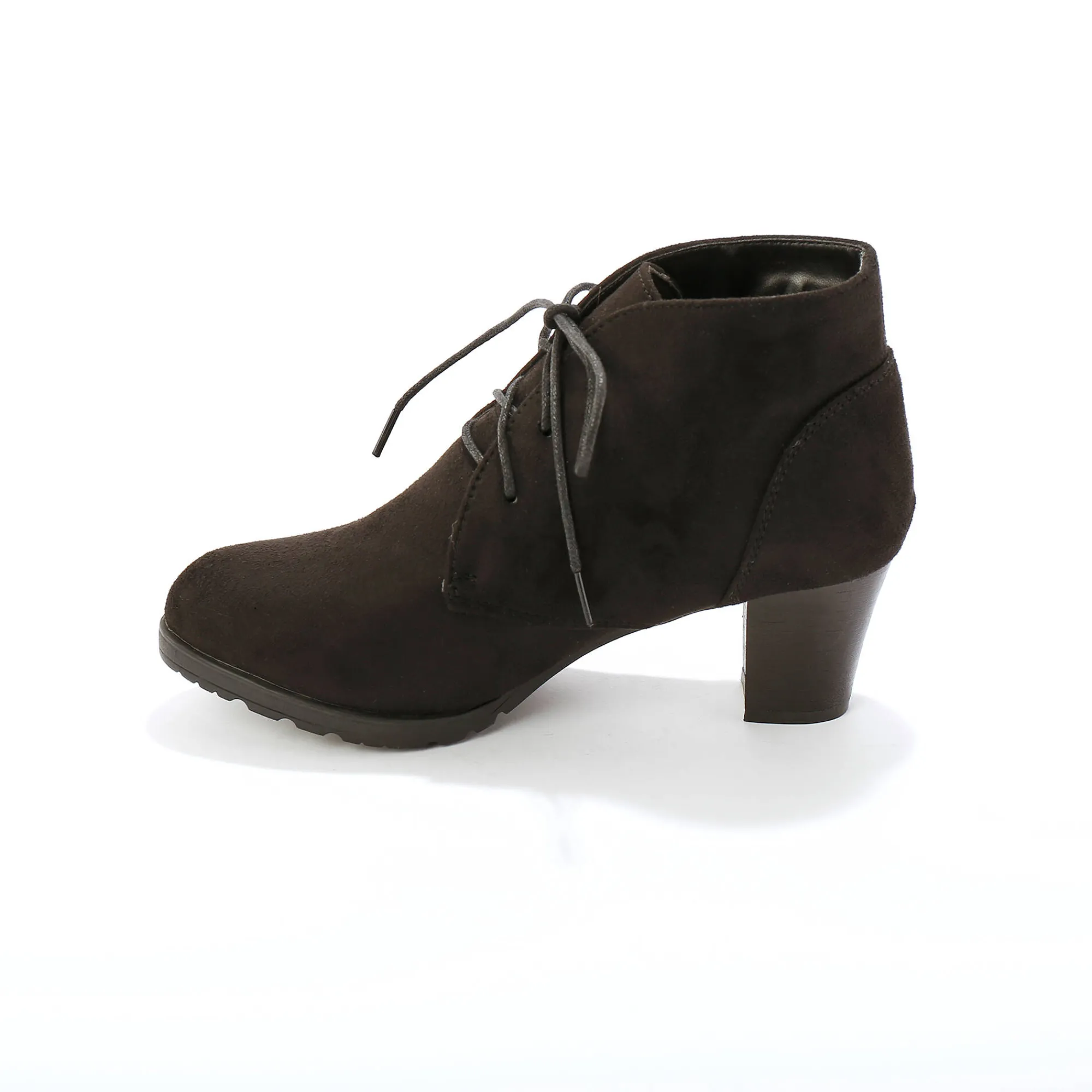 Bottines En Boots|Schoenen<Blancheporte Low-boots met hak in houtstijl zwart
