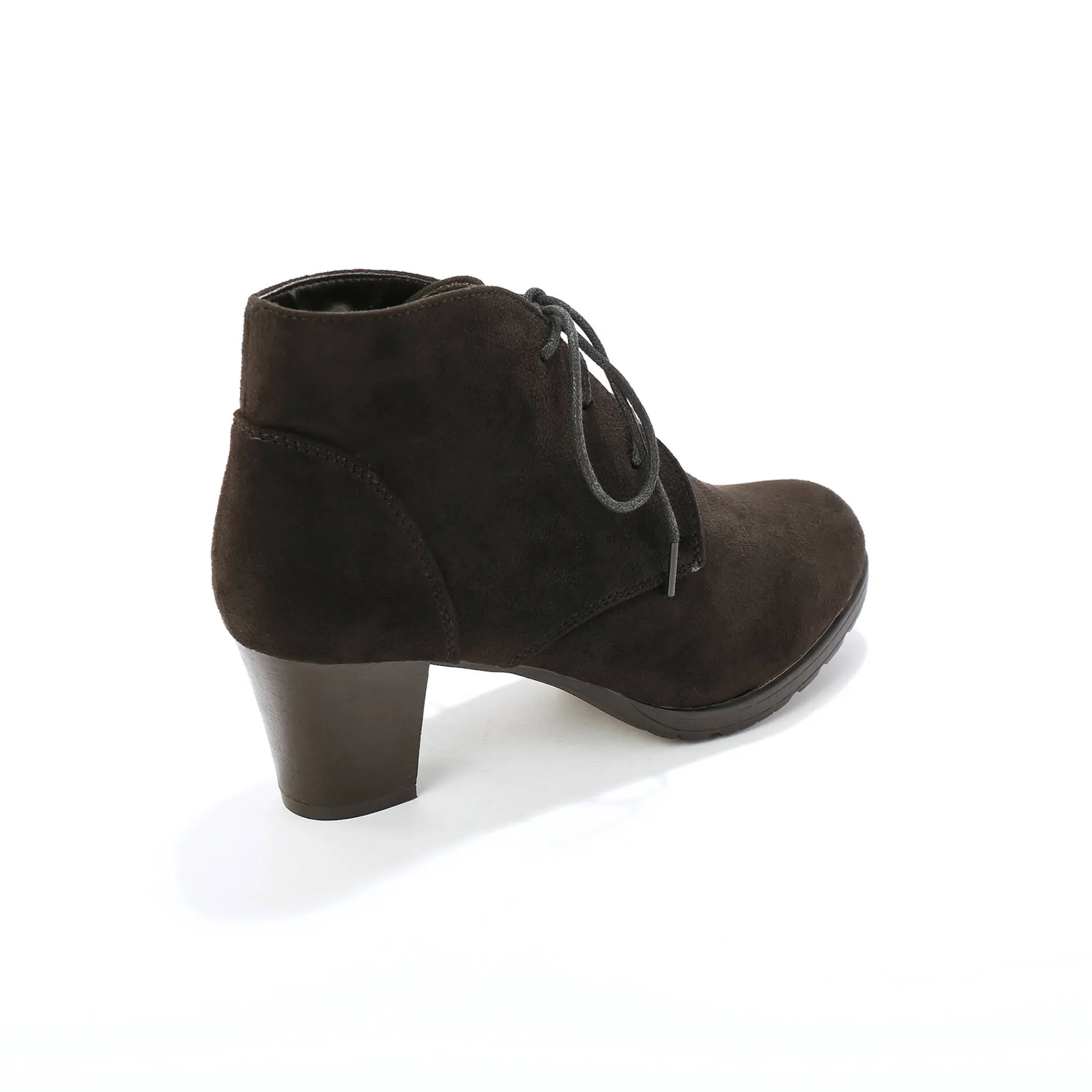 Bottines En Boots|Schoenen<Blancheporte Low-boots met hak in houtstijl zwart