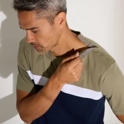 T-Shirt, Hemd En Polo<Blancheporte Makkelijk aan te trekken T-shirt, korte mouwen en opening aan de schouder kaki / marine