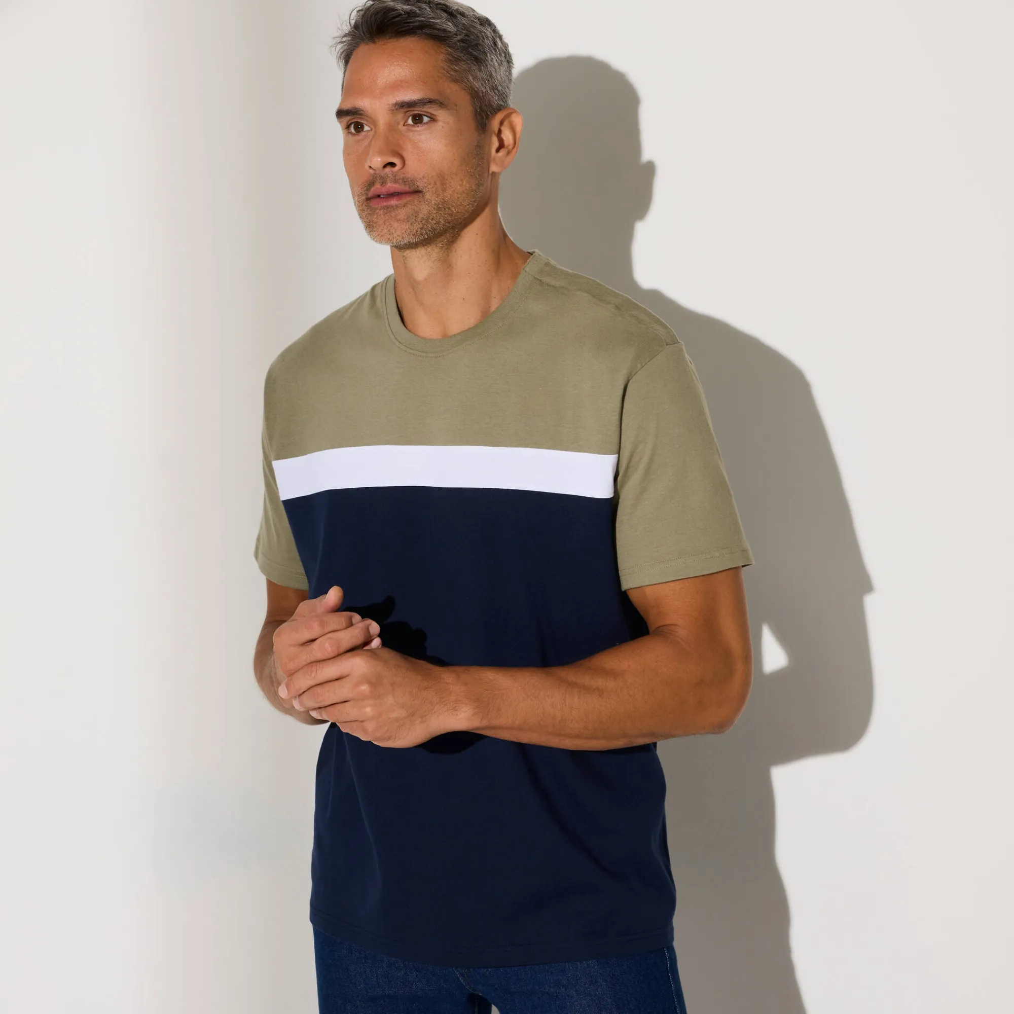 T-Shirt, Hemd En Polo<Blancheporte Makkelijk aan te trekken T-shirt, korte mouwen en opening aan de schouder kaki / marine