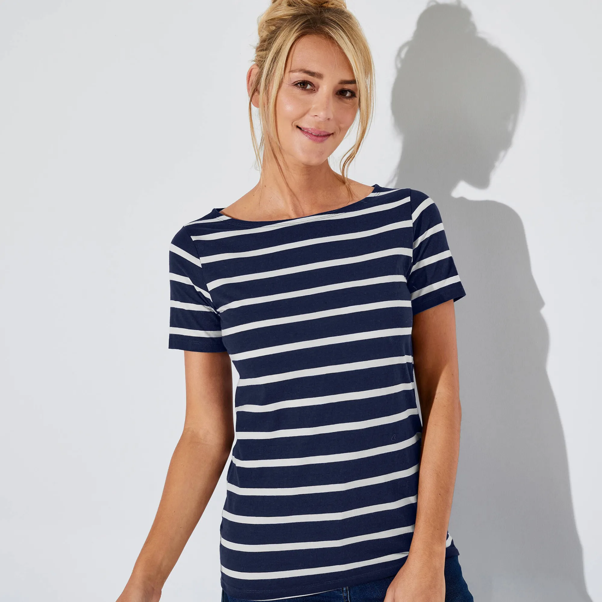 T-Shirt En Topje<Blancheporte Marineshirt, korte mouwen marine / wit