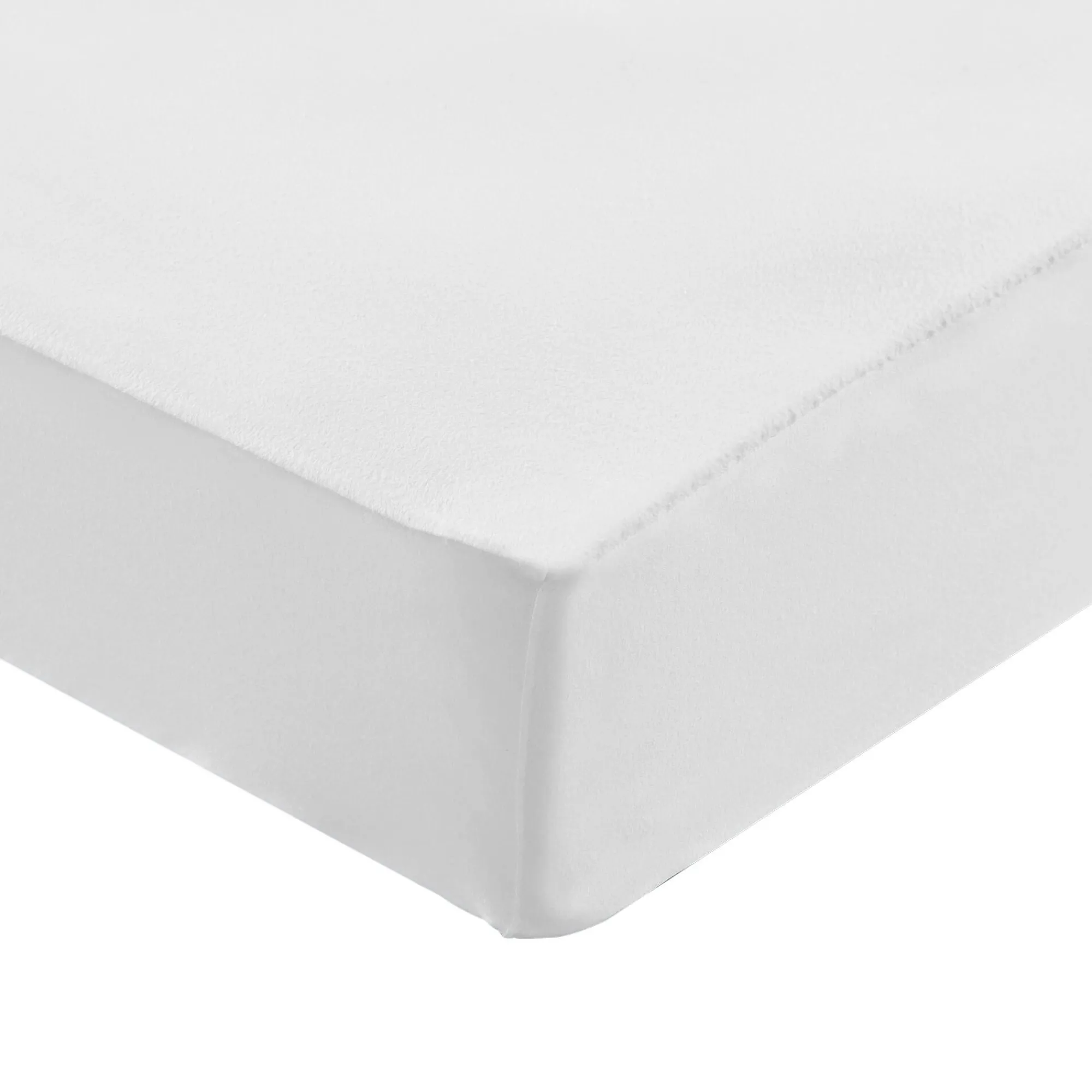 Matrasbeschermer<Conforlux Matrasbeschermer in absorberend molton 400 g/m2, hoes 40 cm wit