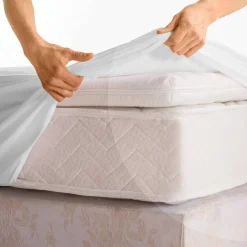 Matrasbeschermer<Blancheporte Matrasbeschermer in molton, speciaal voor heel dikke matras, tegen bedwantsen Greenfirst® wit