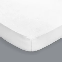 Matrasbeschermer<Blancheporte Matrasbeschermer in molton met ondoorlatende polyurethaancoating, hoes 25 cm wit
