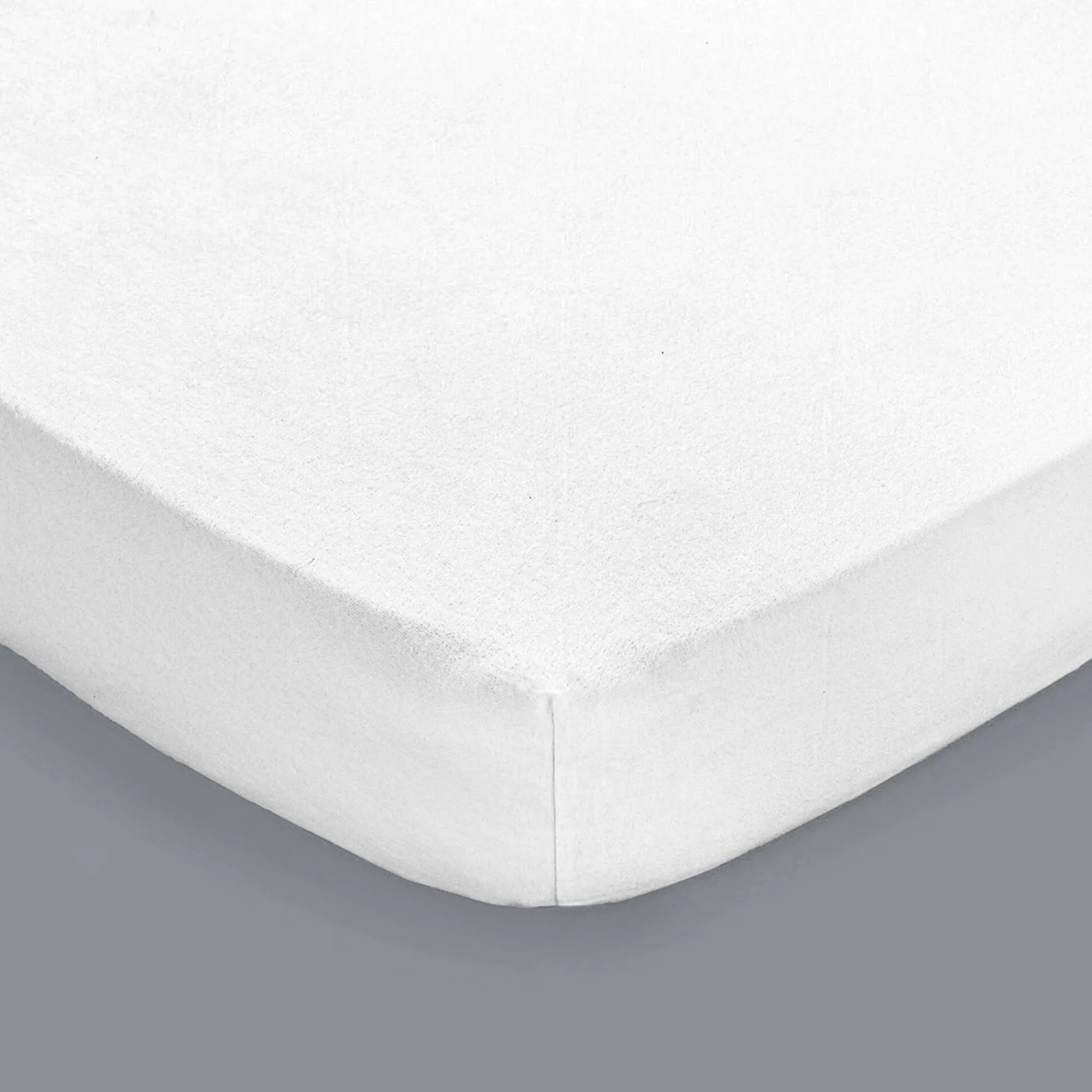 Matrasbeschermer<Blancheporte Matrasbeschermer in molton met ondoorlatende polyurethaancoating, hoes 25 cm wit