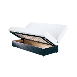 Matrasbeschermer<Conforlux Matrasbeschermer voor gelede bedden in krimvrij en absorberend molton wit