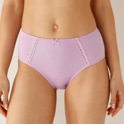 Slip En Shorty<Blancheporte Maxislip in ajourkatoen - Set van 2 blauw + parma