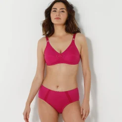 Slip En Shorty<Blancheporte Maxislip in ajourkatoen - Set van 2 fuchsia + pruim