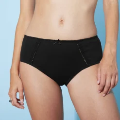 Slip En Shorty<Blancheporte Maxislip in ajourkatoen - Set van 2 wit + zwart