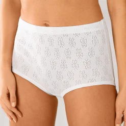 Slip En Shorty<Blancheporte Maxislip in jacquard - set van 7 wit