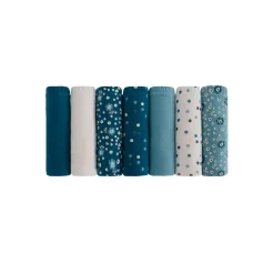 Slip En Shorty<Blancheporte Maxislip in katoen, effen en met bloemenprint - set van 7 groen