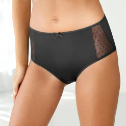 Slip En Shorty<Blancheporte Maxislip in microvezel - Set van 2 zwart