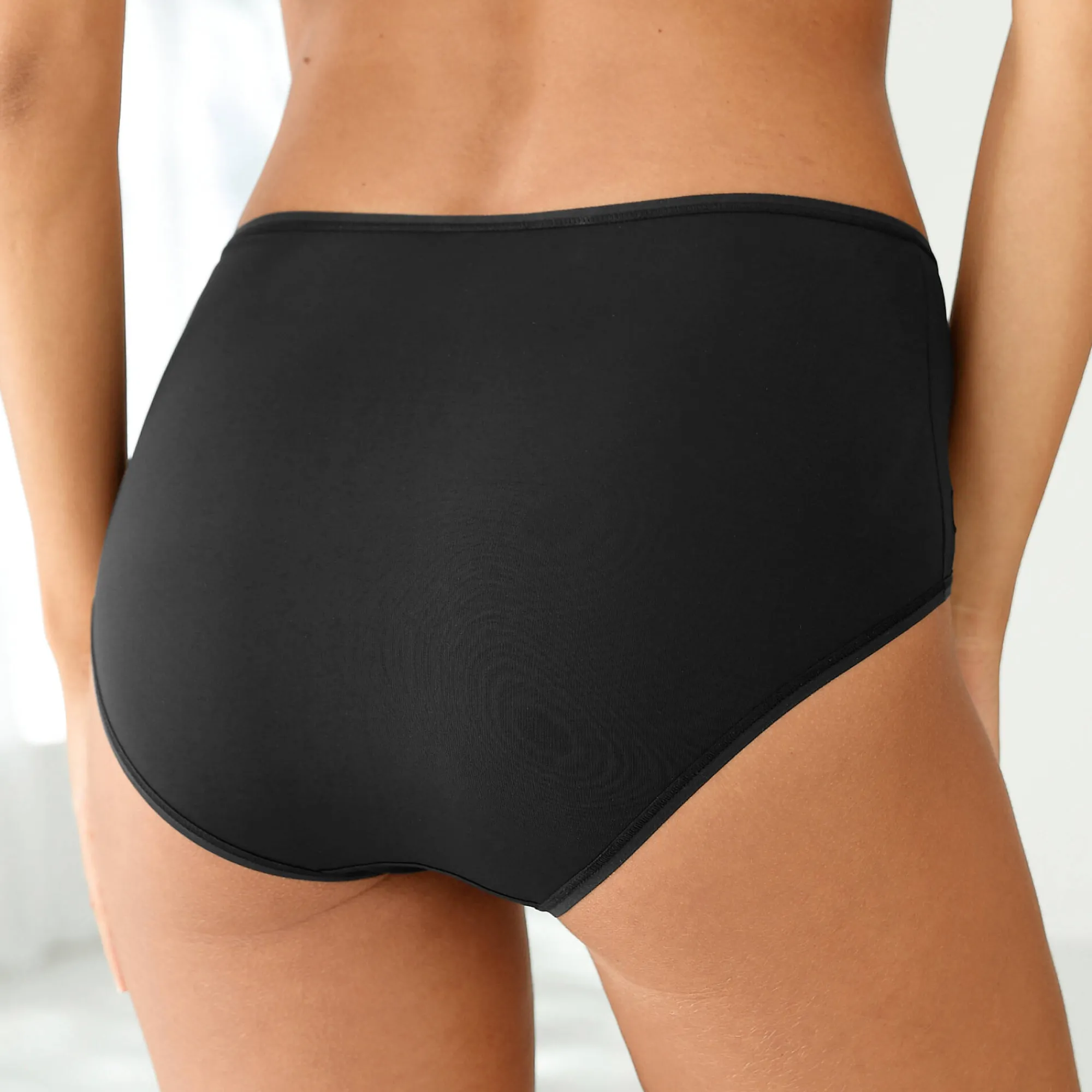 Slip En Shorty<Blancheporte Maxislip in microvezel - Set van 2 zwart