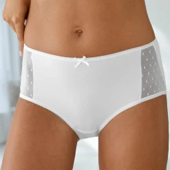 Slip En Shorty<Blancheporte Maxislip in microvezel - Set van 2 wit