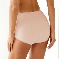 Slip En Shorty<Blancheporte Maxislip in stretchkatoen met platte ribbels nude + perzik