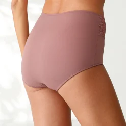 Slip En Shorty<Blancheporte Maxislip met hoge taille en kanten tailleband in microvezel - set van 3 roze