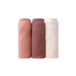 Slip En Shorty<Blancheporte Maxislip met hoge taille en kanten tailleband in microvezel - set van 3 roze
