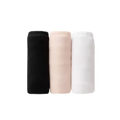 Slip En Shorty<Blancheporte Maxislip met hoge taille en kanten tailleband in microvezel - set van 3 neutraal