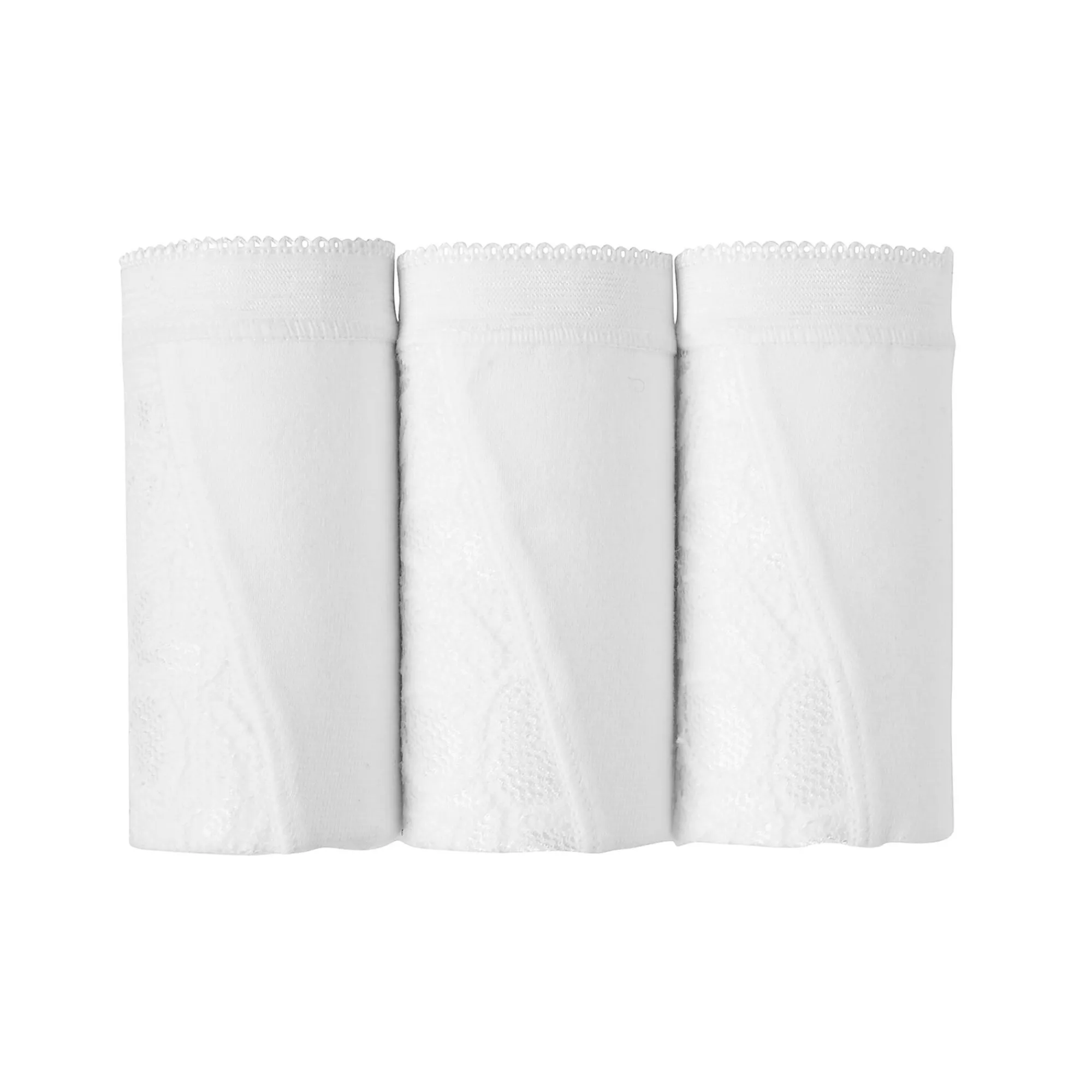 Slip En Shorty<Blancheporte Maxislip met kant - set van 3 wit