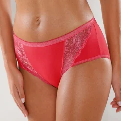 Slip En Shorty<Blancheporte Maxislip met kant - set van 3 lichtblauw + koraal + lavendel