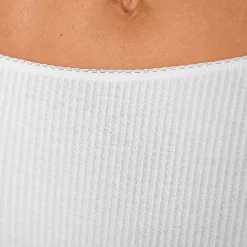 Slip En Shorty<Blancheporte Maxislip met platte ribbels - set van 6 wit