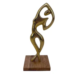 Decoratieartikel<Blancheporte Metalen "danseres" beeldje goudkleurig