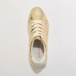 Feestelijke Schoenen|Baskets En Sneakers<Blancheporte Metallic sneakers met veters goudkleurig