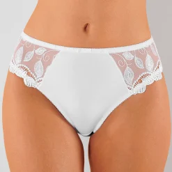 Slip En Shorty<Confidence Lingerie Microvezel slipje met guipurekant Rima - set van 2 wit