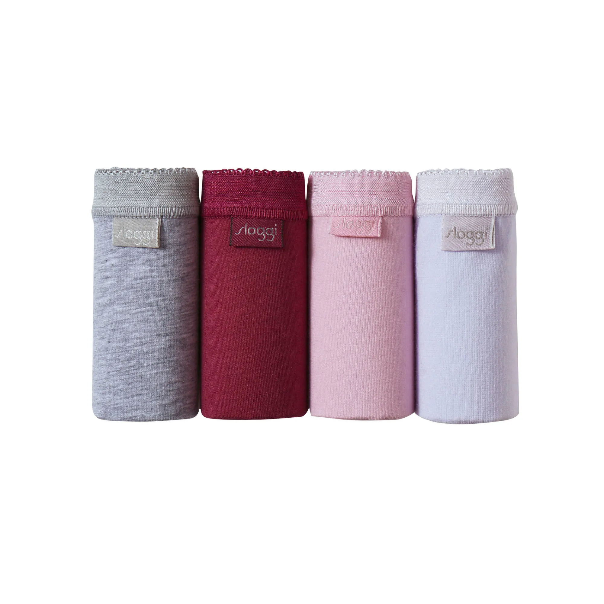 Slip En Shorty<Sloggi Midislip Basic+ - 3+1 GRATIS (1) grijs + pruim + roze + parma