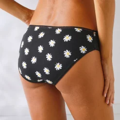 Slip En Shorty<Blancheporte Midislip in katoen bedrukt met bijpassende bijenmotieven - set van 4 zwart / geel