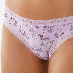 Slip En Shorty<Blancheporte Midislip in katoen en kant - set van 3 ecru + parma + zwart