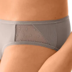 Slip En Shorty<Blancheporte Midislip in microvezel - Set van 2 taupe