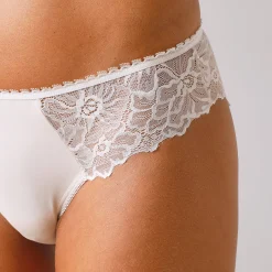 Slip En Shorty<Blancheporte Midislip in microvezel en rekbare kant - set van 2 zwart + ivoorkleur