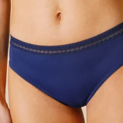 Slip En Shorty<Confidence Lingerie Midislip in microvezel en plumetistule met tweede huid-effect Paia - set van 2 blauw
