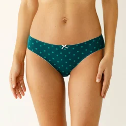 Slip En Shorty<Blancheporte Midislip in stretchkatoen met bloemenprint - set van 4 blauw / groen