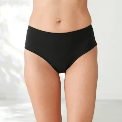 Slip En Shorty<Blancheporte Midislip in stretchkatoen zonder elastieken - set van 2 wit + zwart